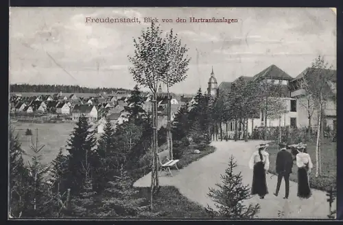 AK Freudenstadt, Blick von den Hartranftanlagen