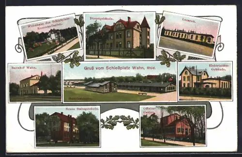 AK Köln-Wahn, Schiessplatz, Bahnhof, Lazarett