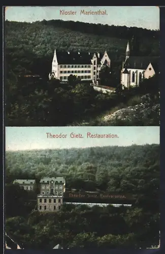 AK Marienthal / Ostritz, Restaurant von Theodor Gietz, Kloster Marienthal