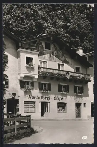 AK Berchtesgaden, Konditorei u. Cafe Ackermann, Ludwig-Ganghoferstrasse 20 1/2