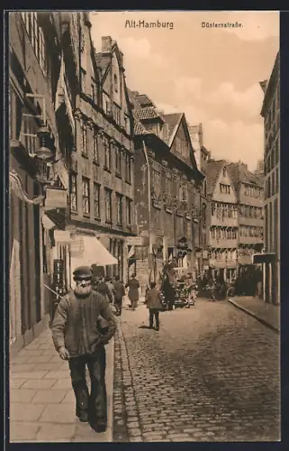 AK Hamburg-Neustadt, Alt-Hamburg, Düsternstrasse