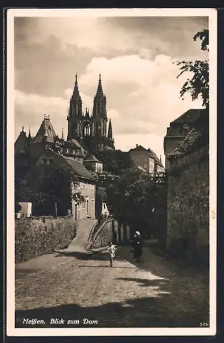 AK Meissen, Blick zum Dom
