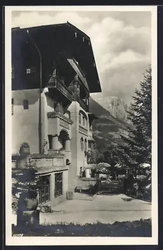 AK Berchtesgaden, Leubners Hotel, Villa August, Schloss Gmundberg