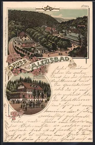 Lithographie Alexisbad, Hotel u. Pension zur Klostermühle