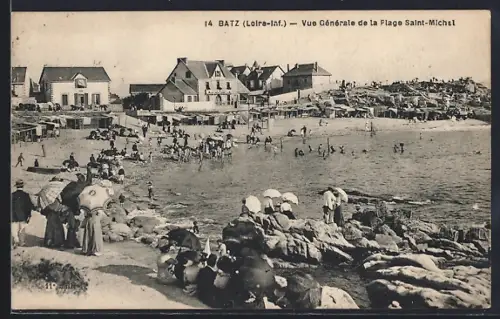 AK Batz /Loire-Inf., Vue Générale de la Plage Saint-Michel