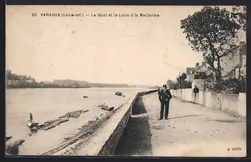 AK Varades /Loire-Inf., Le Quai et la Loire à la Meilleraie