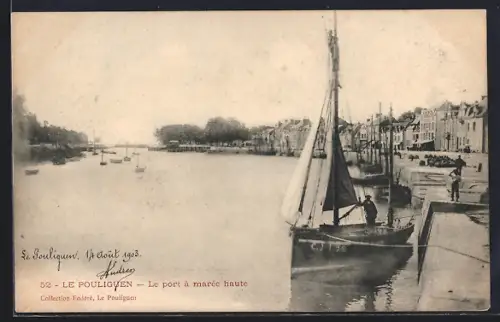 AK Le Pouliguen, Le port à marée haute