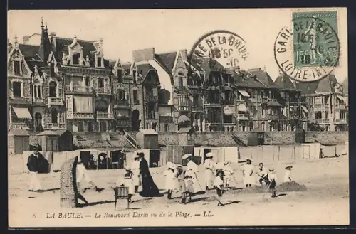 AK La Baule, Le Boulevard Darlu vu de la Plage