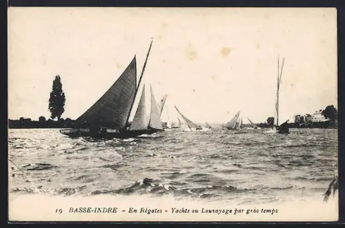 AK Basse-Indre, En Régates, Yachts au Louvoyage par gros temps