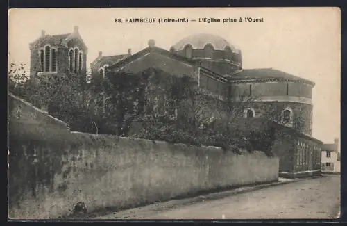 AK Paimboeuf /Loire-Inf., L`église prise à l`Ouest
