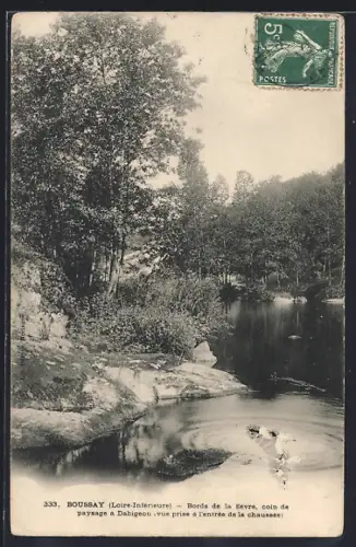 AK Boussay /Loire-Inférieure, Bords de la Sèvre, coin de paysage à Dabigeon, vue prise à l`entrée de la chaussée