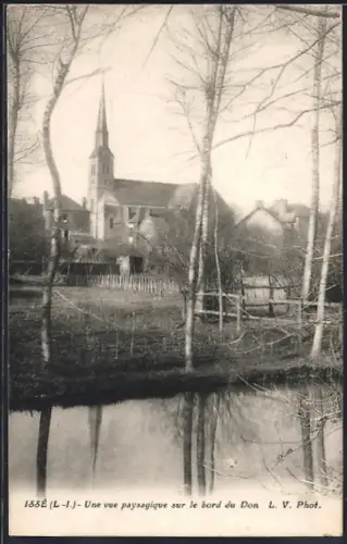 AK Issé /L.-I., Une vue paysagique sur le bord du Don
