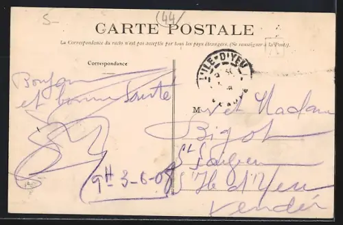 AK Legé, Château du Bois-Chevalier reflet dans l`eau