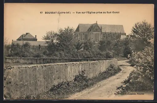 AK Boussay /Loire-Inf., Vue sur l`Église prise au Sud-Ouest