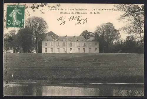 AK La Chapelle-sur-Erdre, Château de l`Hopitau et parc environnant