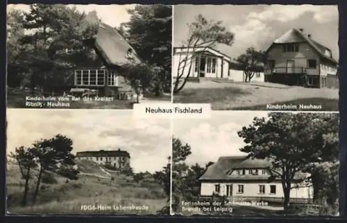 AK Neuhaus / Ostseebad, Kinderheim Neuhaus, FDGB-Heim Lebensfreude, Ferienheim Schmatte-Werke