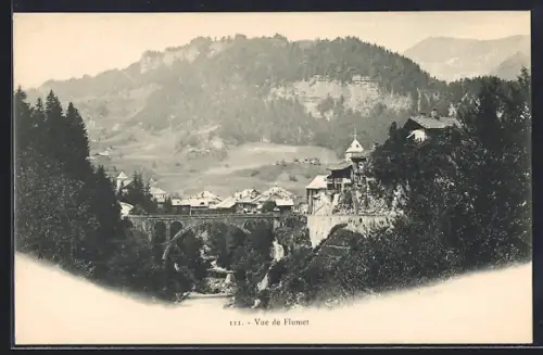 AK Flumet, Vue de Flumet et des montagnes environnantes
