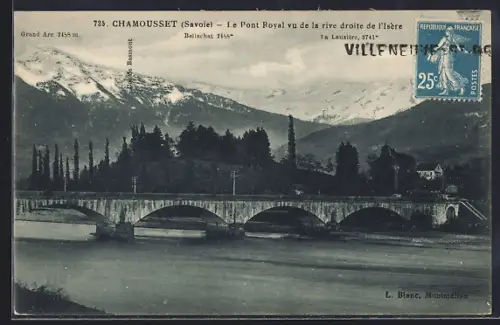 AK Chamousset /Savoie, Le Pont Royal vu de la rive droite de l`Isère