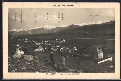 AK Arbin, Vue prise des Calloudes et montagnes environnantes