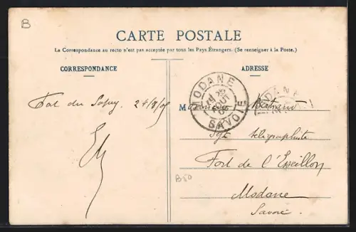 AK Bourget, Forts de L`Esseillon avec vue sur les montagnes alpines