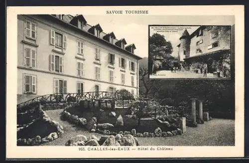 AK Challes-les-Eaux, Hôtel du Château et jardin pittoresque