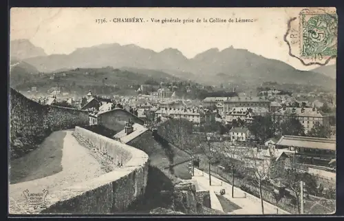 AK Chambéry, Vue générale prise de la Colline de Lémenc