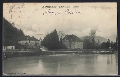 AK La Balme /Savoie, Le Château de Cordon et la rivière en premier plan