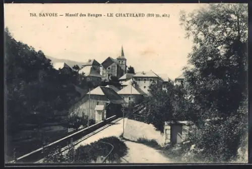AK Le Châtelard, Vue du village dans le Massif des Bauges