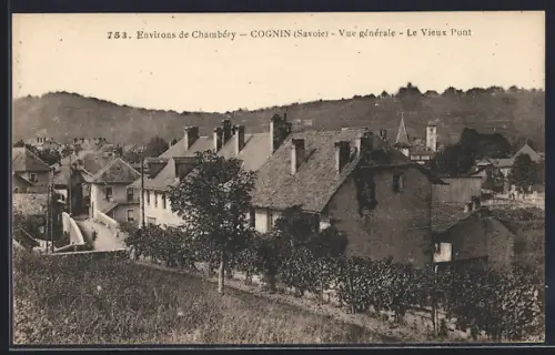 AK Cognin /Savoie, Vue générale, Le Vieux Pont
