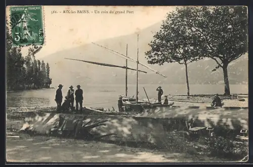 AK Aix-les-Bains, Un coin du grand Port