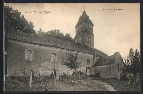 AK St-Point, Église et cimetière avoisinant