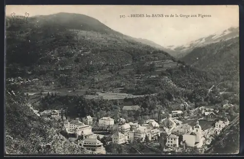 AK Brides-les-Bains, Vue de la Gorge aux Pigeons