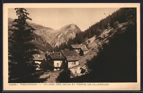 AK Pralognan, Village des Bieux et Pointe de Villeneuve