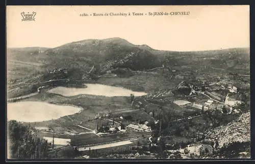 AK St-Jean-de-Chevelu, Route de Chambéry à Yenne et vue des lacs environnants
