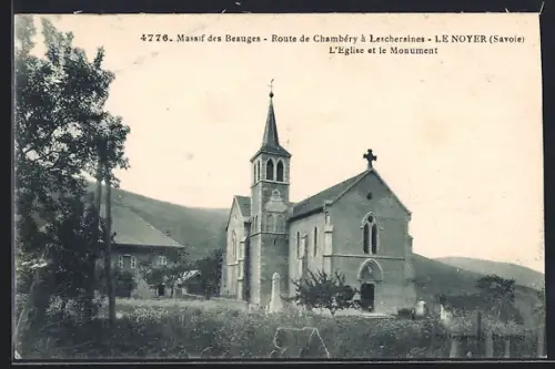 AK Le Noyer /Savoie, L`Église et le Monument