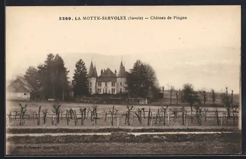 AK La Motte-Servolex /Savoie, Château de Pingon et vignobles adjacents