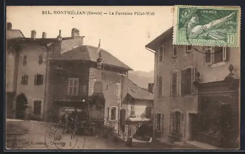 AK Montmélian /Savoie, La Fontaine Pillet-Will