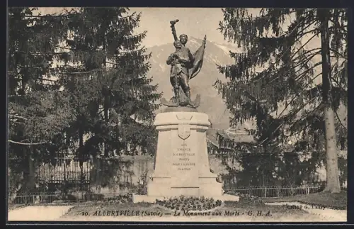 AK Albertville /Savoie, Le Monument aux Morts