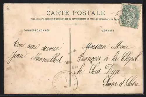 AK Bourg-St-Maurice /Savoie, Entrée du Bourg-St-Maurice avec vue sur le clocher et les montagnes enneigées