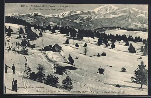 AK Aix-les-Bains /Savoie, Vue générale du Mont Revard en hiver