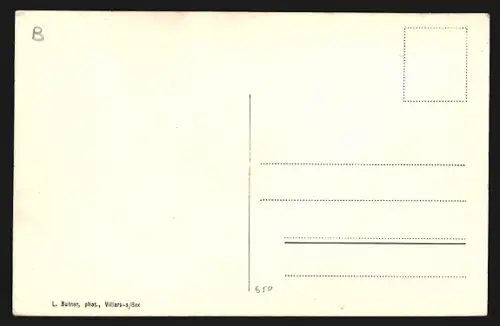AK Villars, Patinage, Hôtel Muveran avec vue sur les montagnes enneigées