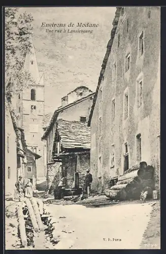 AK Lanslebourg, Une rue à Lanslebourg