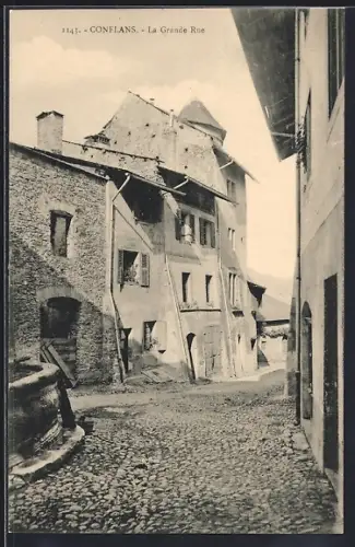 AK Conflans, La Grande Rue et ses bâtiments historiques