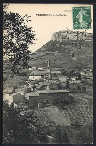 AK Vergisson, Vergisson et la Roche dans le paysage rural