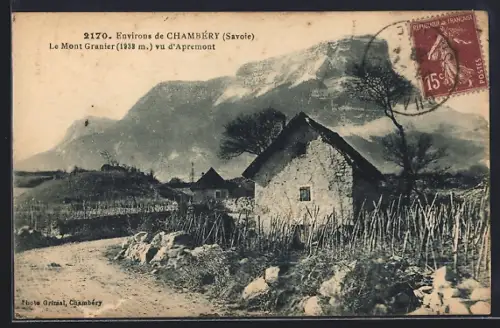 AK Chambéry /Savoie, Le Mont Granier vu d`Apremont