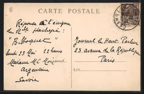 AK Argentine /Savoie, Château de Castagnères, Entrée, Terrasse