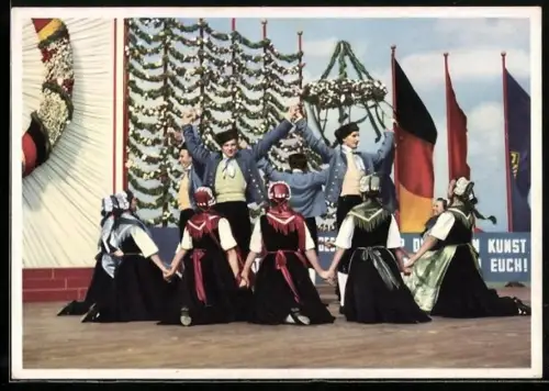 AK Berlin, Festspiele der Volkskunst 1953, Staatliches Volkskunst-Ensemble der DDR, Volkstanz aus Oldenburg