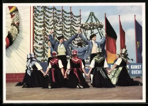 AK Berlin, Festspiele der Volkskunst 1953, Staatliches Volkskunst-Ensemble der DDR, Oldenburger Volkstanz Ammerländer