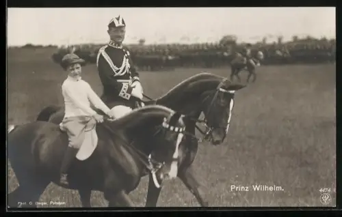 AK Prinz Wilhelm, Kavallerie im Hintergrund