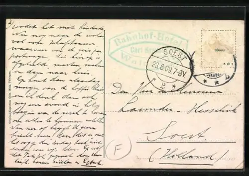 AK Albtal, Strassentunnel mit Postkutsche